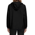 thumbnail image 4 of ShomPort Rain Jacket for Women Packable Zipper Drawstring Hooded Trendy Loose Waterproof Jackets, 4 of 7