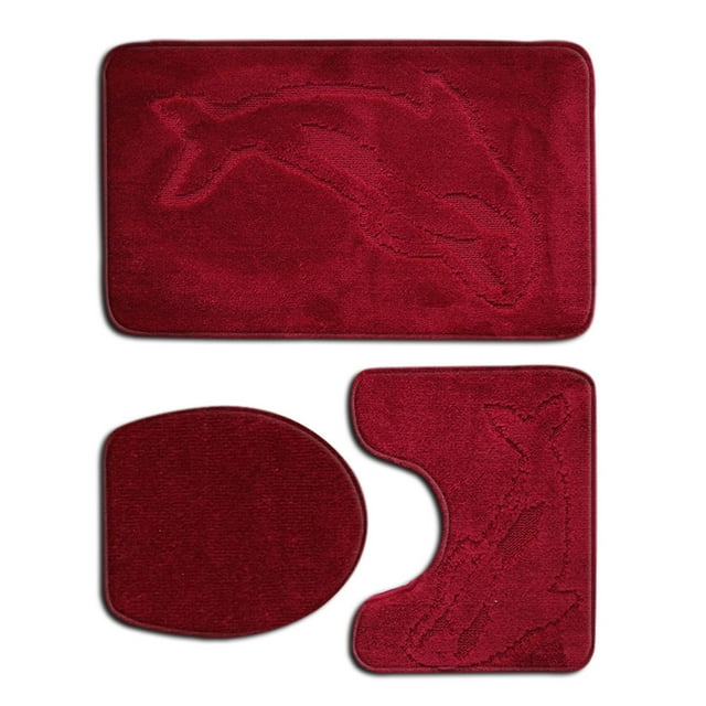 relayinert 3pack/lot Bathroom Rug Sets Easy To Install Waterproof Anti-slip Multi-functional Comfortable PJ210922-A012 1Set