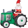 Airblown Inflatable Santa's Christmas Tractor, 5' Tall
