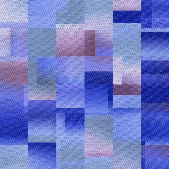 Ahgly Company Indoor Square Patterned Sky Blue Dress Blue Area Rugs, 8' Square