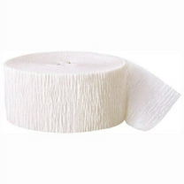 Unique White Crepe Paper Streamer 81 ft Roll (Pack of 8)