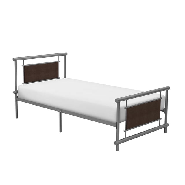 Lexicon Lit Plate-Forme Métallique Simple Gavino en Gris