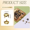 thumbnail image 2 of Uxcell 85pcs Remaches de Cúpula Redonda 9mm Cobre 4 Garras Remache Púas Studs Punk Rock para Artesanía de Cuero Ropa Cinturón Bolsa Zapatos Pulsera Accesorios, Dorado, 2 of 7
