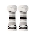 thumbnail image 3 of Arlun 1 Pair Slipper-Socks with Grips for Women Fuzzy Thick Soft Non Slip Cute Cartoon Graphic Animal Patterned Soft Comfort Home Sleeping Cabin Mid-Calf Socks Grey One Size, 3 of 3