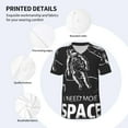 thumbnail image 5 of Fotbe I Need More Space Baseball Jersey Shirt for Men and Women, Casual Short Sleeves Button Down T-Shirt-3X-Large, 5 of 9