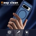 thumbnail image 6 of Magnetic Case for Google Pixel 8 Pro [Compatible with Magsafe] [Dual Layer Military-Grade Protection] Heavy Duty Shockproof Rugged Protective Cover for Google Pixel 8 Pro 5G 6.7 inch, Blue, 6 of 14
