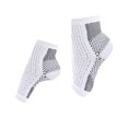 thumbnail image 2 of EeaseMX 2 pares de calcetines de compresión para fascitis plantar, calcetines deportivos elásticos de soporte para el tobillo, tallas X/XL (blanco y negro), 2 of 7
