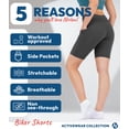 thumbnail image 5 of Nirlon Biker Shorts For Women - High Waisted Womens Workout Shorts With Pockets, 5 of 6