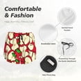 thumbnail image 4 of Logiee red Fruit Print Women 2 in 1 Running Shorts,High Waisted Athletic Shorts,Gym Workout Shorts with Liner Pockets-XX-Large, 4 of 7