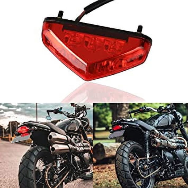 Luz trasera de freno LED para motocicleta, luz de matrícula de 12 V, luces de marcha universales para motocicleta, para quad, ATV, moto de cross, chopper personalizada, moto de calle.