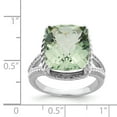 thumbnail image 2 of Sterling Silver Green Quartz Ring. Gem Wt- 7ct, 2 of 2