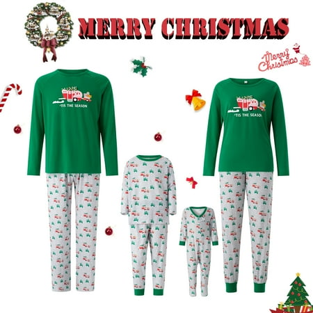 

Christmas Family Matching Pajamas Sets Tops and Pants Sleepwear Holiday Xmas Loungewear Jammies Pjs For Adult Kids Baby