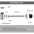 thumbnail image 4 of Sifón 1 1/4" x 32 Mm Acero Inoxidable Sifón Sifón Ajustable Universal kaili Sencillez, 4 of 4