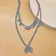 thumbnail image 5 of Shiny Fish Tail Pendant Necklace for Women Colorfu Bead Flowers Multilayer Gold Chain Choker Jewelry 14293---Product code 31371, 5 of 5