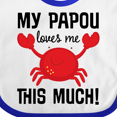 thumbnail image 4 of Inktastic My Papou Loves Me Boys or Girls Baby Bib, 4 of 4