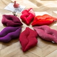 thumbnail image 6 of Phantoscope Lips Throw Pillows Smooth Soft Velvet Cushion with Insert Included, Decorative Lumbar Pillow for Couch Bed Living Room, Purple, 24 x 12 Inches, 6 of 7