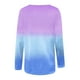 thumbnail image 5 of Blusa de manga larga con estampado de teñido anudado y cuello en V suelto informal para mujer Fridja fjkfkj3645, 5 of 5