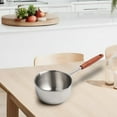 thumbnail image 3 of Stainless Steel Oil Pan with Wooden Handle,Ideal for Frying,Frying Pan with Handle,Oil Control Cookware,Wooden Grip Pan., 3 of 8