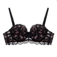 thumbnail image 4 of Jamsmile Women Push Up Bras Embroidery Lace Lift Thick Cup Supportive Full Coverage Seamless Bras Comfort Everyday Bras, 4 of 9