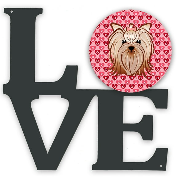Yorkie Yorkishire Terrier Metal Wall Artwork LOVE