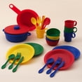 thumbnail image 2 of KidKraft  27-pc Primary Colored Cookware Set, Plastic Dishes & Utensils for Play Kitchens, 2 of 5