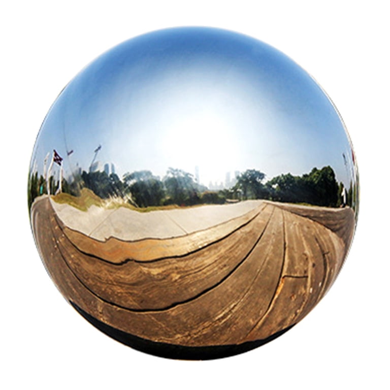 Reflecting Ball Garden Decoration Ball Stainless Steel Gazing Globe - Shiny Mirror ...