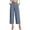 Blue, variant on Women's High Waisted Cargo Pants Solid Color Loose With Pockets Casual Work Culotte Pants