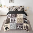 thumbnail image 2 of YST Camper Twin Comforter Set 7 Piece For Bunk Travel Trailers,Rustic Plaid Camping Car Bed In A Bag Camping Accessories Bedding Set For Rv Camper,Country Cabin Lodge Bed Set Brown Beige, 2 of 5