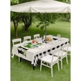 thumbnail image 3 of Outdoor Tablecloth with Umbrella Hole and Zipper, Rustic Home Rectangle Table Cloth 60x102 Inch Waterproof Tablecloth, Eucalyptus Leaves Floral Beige Buffalo Plaid Picnic Table Cover for Patio, 3 of 7