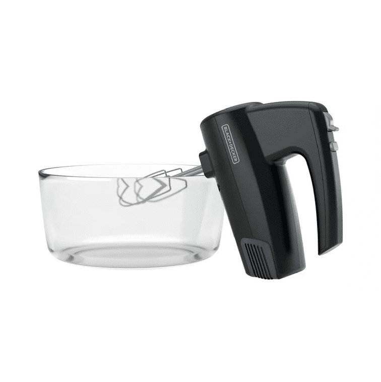 Open Box BLACK+DECKER 5-Speed Hand Mixer, Black, MX410B