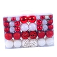 thumbnail image 5 of yotijay 100 Pieces Christmas Balls Ornaments Pendant Drop Shatterproof Christmas Baubles Red and White, 5 of 9