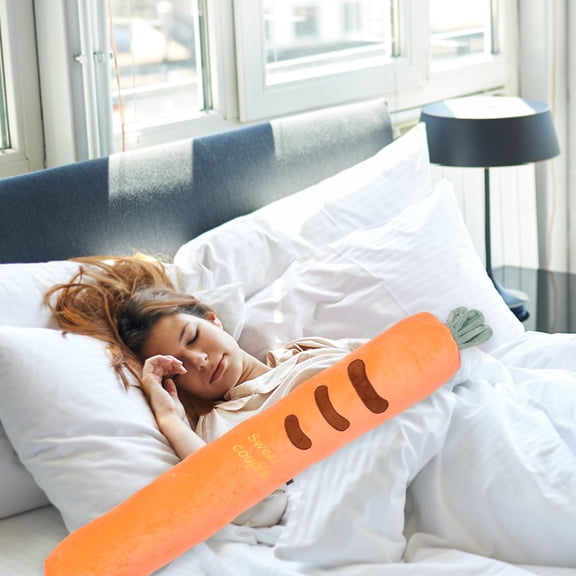 YUYUETIME Orange Pregnancy Pillow for Sleeping with Removable Washable Cover Home Use
