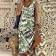 thumbnail image 2 of Vestido largo sin mangas con bolsillos con cuello en V y estampado informal de talla grande para mujer Fridja  hj3390, 2 of 8