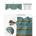 thumbnail image 5 of Aqua Vintage Wood Grain Rustic Small Curtain Rod Pocket Short Curtains Home Decor Partition Cabinet Door Window Curtains, 5 of 6