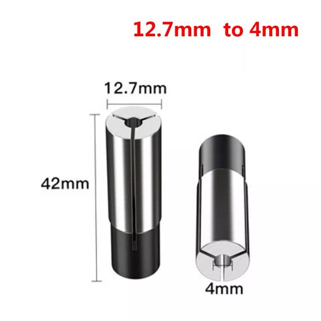 Adaptateur de Collet 1/2 Pouces 1/4 Pouces 1/8 Pouces Réducteur de Tige Bit Cnc Broche Routeur 4/6/8/10Mm
