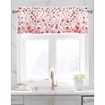 thumbnail image 2 of Red Polka Dot Kitchen Valances for Windows Farmhouse Linen Window Valance Curtain for Living Room Window Treatment Modern Art Abstract Watercolor Dot Valance Rod Pocket Topper Drape, 54 x 18 Inch, 2 of 6