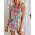 thumbnail image 2 of Top con cuello halter,Camiseta sin mangas con estampado de cuello halter para mujer Top de verano para mujer Eleva tu experiencia, 2 of 6