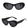 thumbnail image 3 of Lunettes à Moins de 10 $ Noires Femmes en Gelée Couleur Lunettes de Soleil Rétro Simples Ovales, 3 of 5