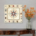 thumbnail image 4 of Great Big Canvas "Compass Rose"  by Avery Tillmon Gray Blue Burgundy coastal  Wrapped Canvas Print Wall Artwork, 4 of 7