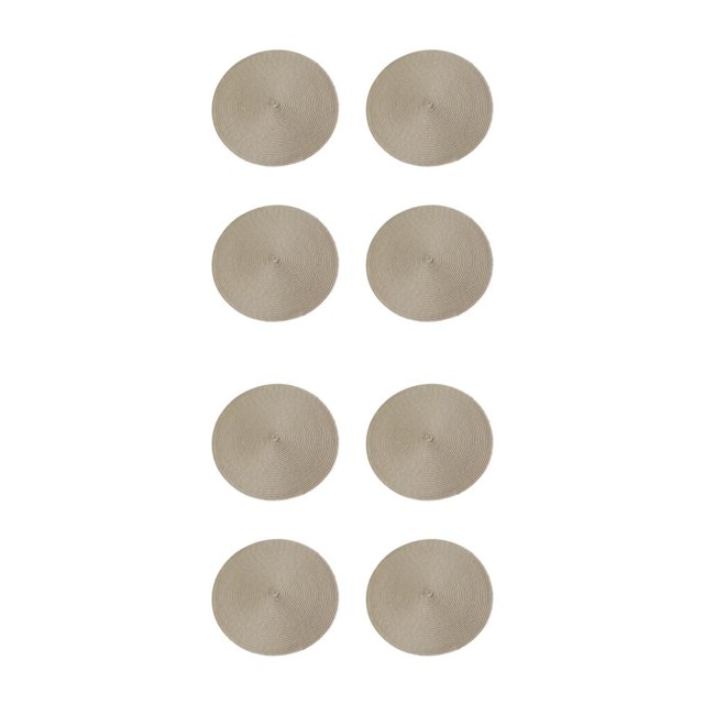 Guardoinrt 4pcs/set Durable Table Mat Stain-resistant And Environmentally Friendly Kitchen Essential Placemats For Dinner Table PP beige 2Set