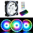 thumbnail image 4 of Carcasa ventilador RGB 120mm con iluminación LED de control independiente, almohadillas de goma absorbentes, estática PWM para funda de - Establecer un Establecer A CUTICAT ventiladores rgb ventilador de caja de 120 mm, 4 of 8