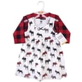 thumbnail image 2 of Hudson Baby - Conjunto De Vestido Y Cárdigan De Algodón Para Niña, Diseño De Alce A Cuadros De Búfalo, 18 A 24 Meses, 2 of 3