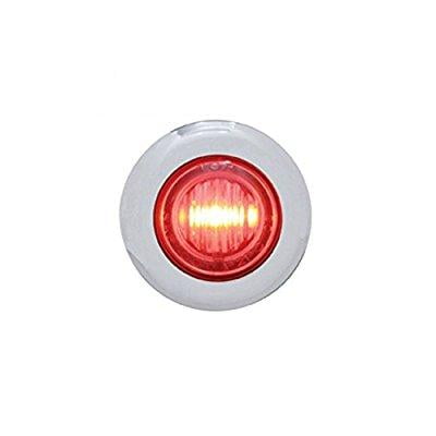 United Pacific 37967 3 LED Mini Dual Function Clearance Marker W// Bezel Amber LED//Amber Lens