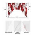 thumbnail image 5 of Red White Moire Swag Valances for Windows, Small Curtains Drapes, Modern Abstract Art Kitchen Window Curtains Over Sink Rod Pocket Window Treatment Valance for Bedroom/Bathroom 56"x36", 5 of 5