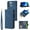 Blue, variant on iPhone 13 Pro Max Wallet Case, Soft Leather Zipper Magnetic Buckle Horizontal Flip Cover with 5 Card Slots, Black