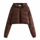 thumbnail image 3 of Chaqueta de invierno nueva de algodón acolchado con capucha de color sólido y estilo europeo y americano para mujer, 3 of 6