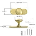 thumbnail image 3 of BE-TOOL 2/4PCS Zinc Alloy Closet Exterior Knob, 2.75in/70mm Metal Handles Door Handles for Drawers Cupboards Cabinets Gold, 3 of 8