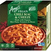 Amy's Frozen Meals, Vegan Chili Mac & Cheeze, Made With Organic Rice Pasta, Tomatoes & Beans, Gluten Free Microwave Meals, 9 Oz