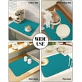 thumbnail image 4 of Teal Dish Drying Mat for Kitchen Counter, Super Absorbent Quick Dry Coffee Bar Mat Pad Thin Diatomaceous Sink Mat Non Slip Dish Drainer Mat 12''x16'' Turquoise Pure Teal, 4 of 6