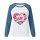 thumbnail image 2 of Gibobby Sudadera con forro polar Mujer Sudadera con capucha informal sin sombrero con cuello redondo y mangas raglán con estampado divertido del día de San Valentín para mujer(Azul, M), 2 of 5